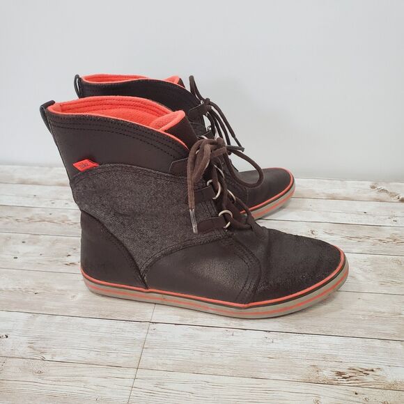 Nike Carico Boots Mid LTR 2012 LaceUps Brown Orange Womens Size 7.5 - 530910 010 - Picture 2 of 11